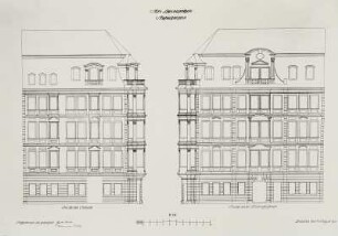 Dresden, Löwen-Apotheke. Fassadenaufrisse, 1913