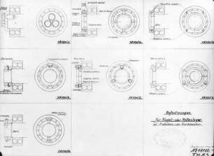 Kugellager auf Eisenbahn- oder Straßenbahnachsen, Schema (F. und S.) : Technikgeschichte | Maschinenbau | Maschinenelemente | Das Kugellager und seine Anwendung