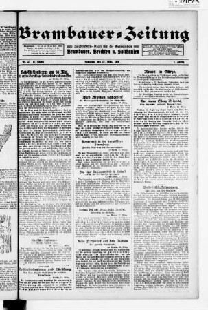 Brambauer Zeitung. 1918-1926