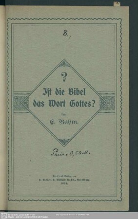 Ist die Bibel das Wort Gottes?