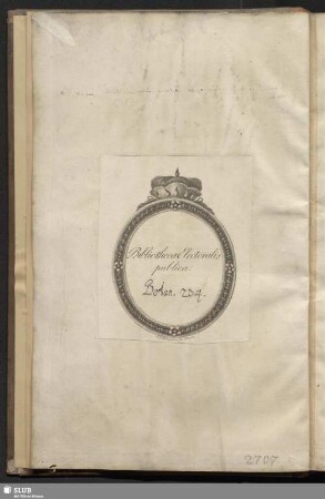[Exlibris:] Bibliotheca Electoralis publicae
