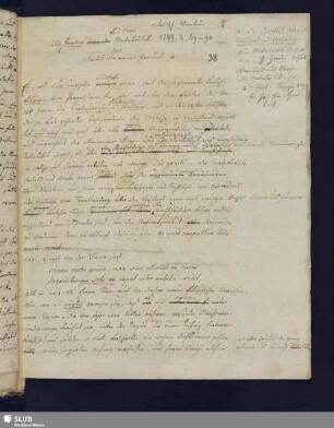 Bl. 38-45. Ein Wort über Herders Metakritik zur Kritik der reinen Vernunft.