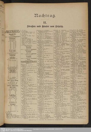 II. Häuserbuch : II. Straßen und Häuser von Leipzig