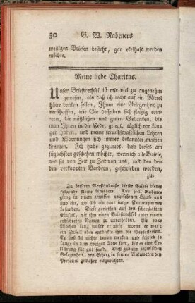 Meine liebe Charitas. - Mein Herr,[...]