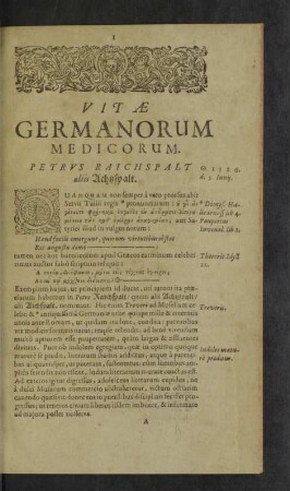 Petrus Raichspalt aliis Achßspalt.