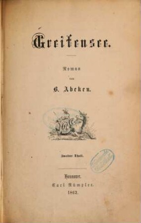 Greifensee : Roman von B. Abeken. 2