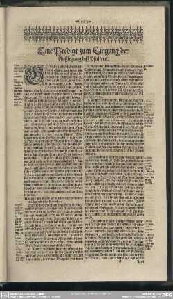 Eine Predigt zum Eingang der Außlegung deß Psalters