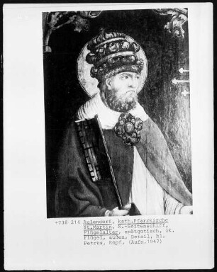 Dreikönigsaltar — Die heiligen Petrus und Michael — Heiliger Petrus