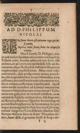 Ad D. Philippum Nicolai.