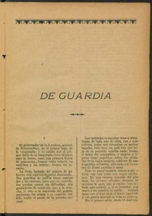 De guardia
