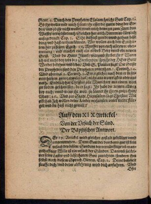 Auff den XIX Artickel.