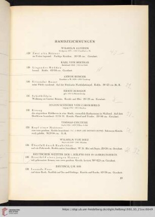 Handzeichnungen (Nr. 128-144)