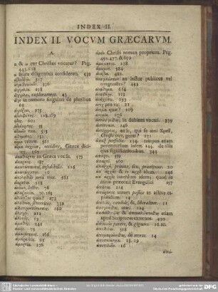 Index II. Vocum Graecarum