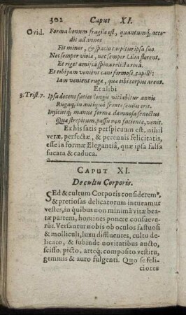 Caput XI. De cultu Corporis.