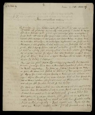 Nr. 30: Brief von Karl Otfried Müller an seine Eltern, Dresden, 17.10.1819