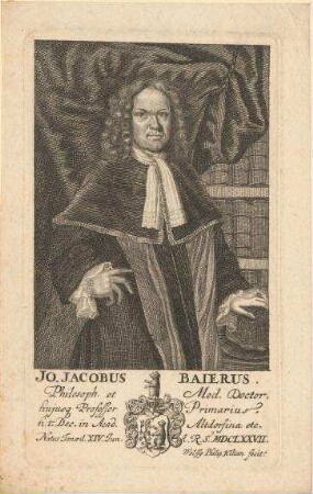 Dr. med. Jo. Jacobus Baierus; geb. 14.06.1677 in Jena