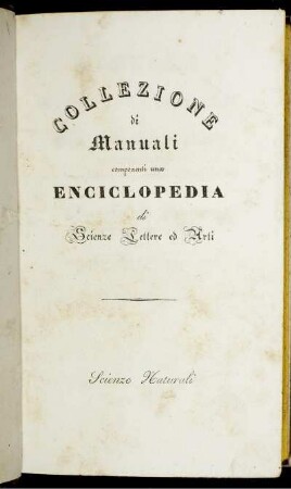 1: Manuale Della Storia Naturale, Volume 1
