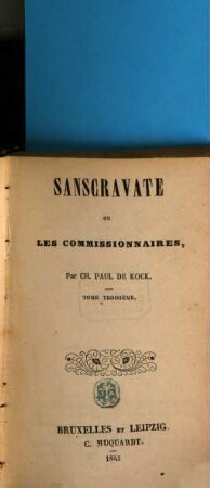 Sanscravate ou les commissionaires, 3