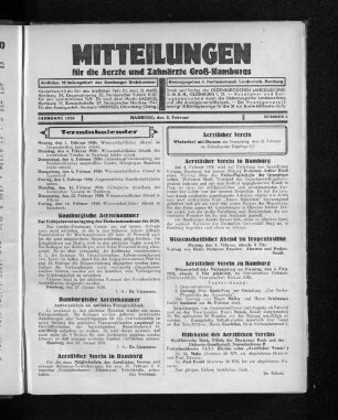 Jahrgang 1930, Hamburg, den 2. Februar, Nummer 5