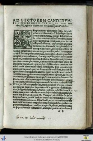 Ad Lectorum Candidum, Philippus Rhynerus…
