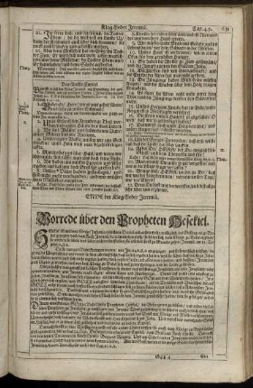 Vorrede ueber den Propheten Hesekiel