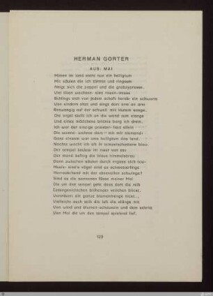 Aus: Mai : [SW XV: keine Sigle]; [SW XV, S. 111-112/157] / Herman Gorter