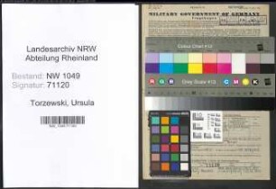 Entnazifizierung Ursula Torzewski , geb. 23.11.1920 (Lehrerin)