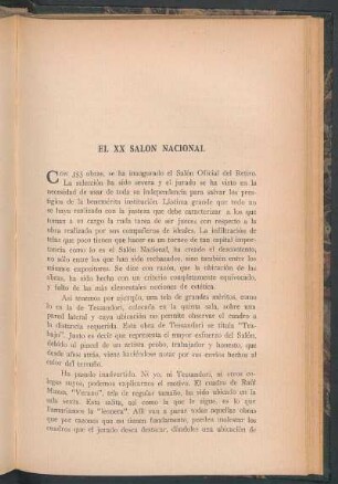 El XX Salón Nacional