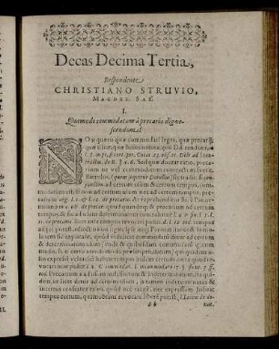 Decas Decima Tertia