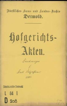 Dreckmeier, Adolf, Dr. gegen Stadt Salzuflen - Schuldforderung
