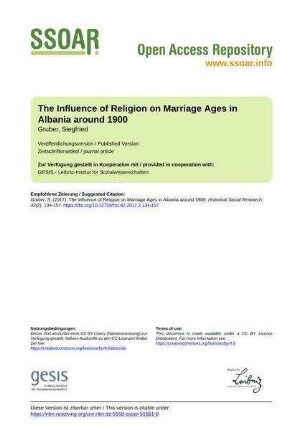 The Influence of Religion on Marriage Ages in Albania around 1900