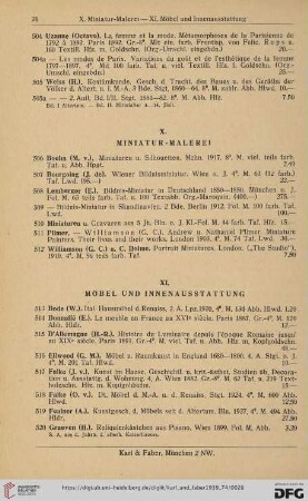 X. Miniatur-Malerei (Nr.506-512)