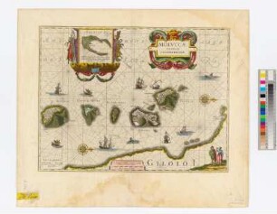 Karte der Molukken, [Ca. 1:245 000], Kupferstich, 1630