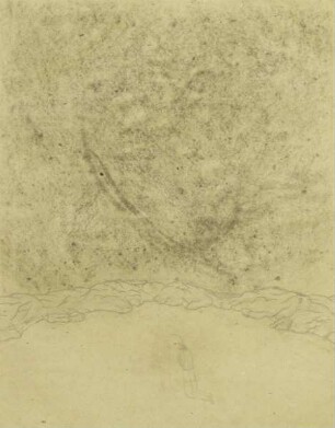 kniende Figur in Landschaft