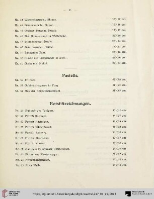 Rotstiftzeichnungen (Nr. 55-70)