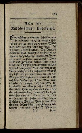Ueber den Katechismus-Unterricht.