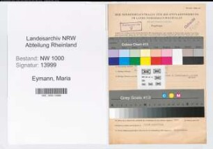 Entnazifizierung Maria Eymann, geb. 01.04.1887 ()