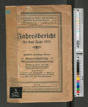 1911: Jahresbericht für das Jahr