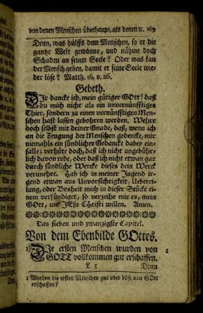 Das sieben und zwantzigste Capitel. Von dem Ebenbilde Gottes. - Das acht und zwantzigste Capitel. Von dem Ebenbilde Gottes.