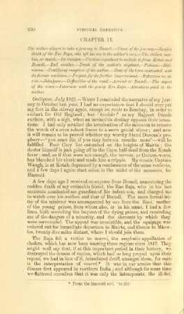 Chapter IX. The author obliged to take a journey to Boondi ...