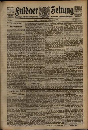 Erste Ausgabe vom Samstag, den 07. November 1908.