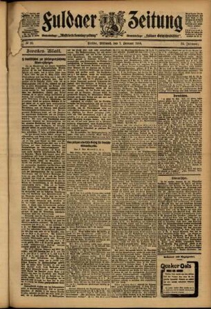 Zweite Ausgabe vom Mittwoch, den 07. Februar 1906.
