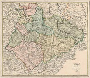Karte der Mark Meißen, ca. 1:430 000, Kupferstich, 1758