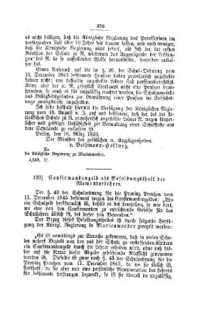 Confirmandengeld als Besoldungstheil der Elementarlehrer: [IV. Elementarschulwesen]