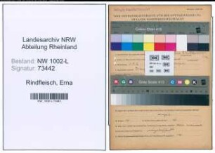 Entnazifizierung Erna Rindfleisch , geb. 06.04.1912 (Aufseherin)