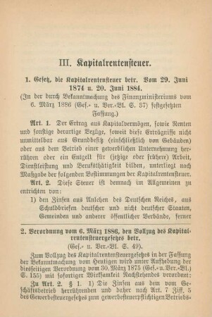 III. Kapitalrentensteuer
