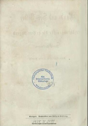 Land- und See-Bilder in Erzählungen für die reifere Jugend : Zwei Theile in einem Bande / von Franz Hoffmann