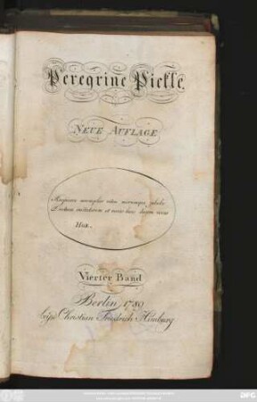 Bd. 4: Peregrine Pickle