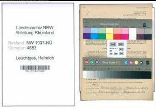 Entnazifizierung Heinrich Leuchtges , geb. 06.03.1898 (Landwirt)