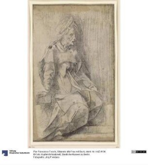 Sitzende alte Frau mit Buch